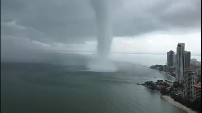 Tornado hit at tanjung bungah, penang, malaysia