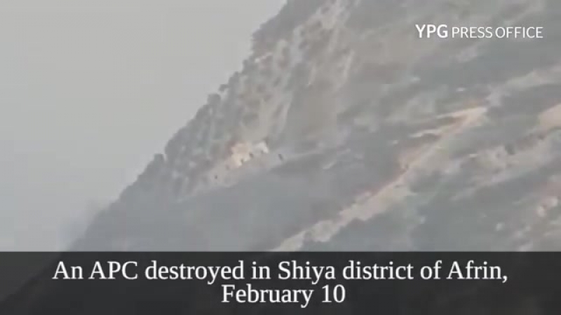 Подрыв турецкого бронетранспортера acv 15 в курдском кантоне африн