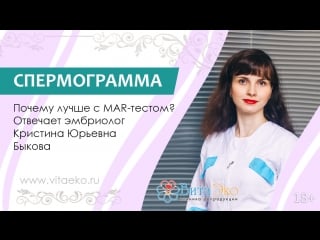 Спермограмма с mar тестом