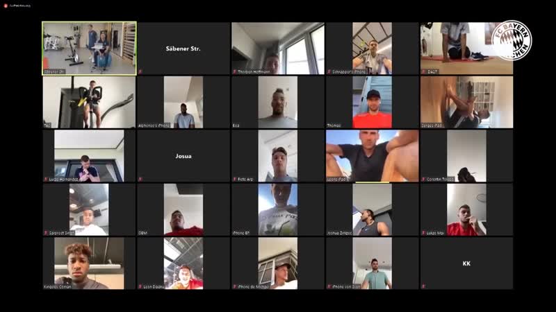 How fc bayerns stars take part in cyber training