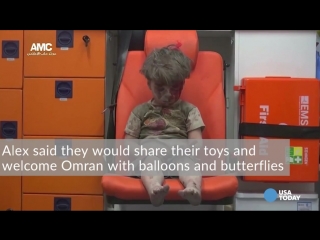 A 6 year old boy from new york wants to give omran from syria a new home and family