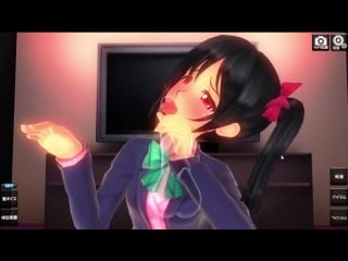 Young anime girl gives nice blowjob
