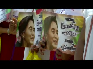 Heros welcome for suu kyis homecoming in myanmar