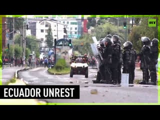 Demo in ecuador ends in scuffles, one injured