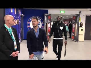 Hazard and bakayoko are here supporting the lads today!