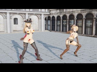 【mmd艦これ アズレン】 womanizer 「英vs独 hood．bismarck」