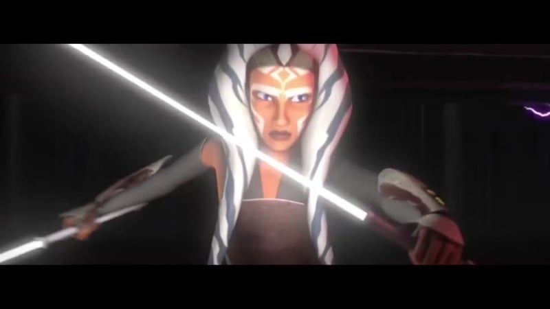 Ahsoka vs darth vader (with flashbacks)