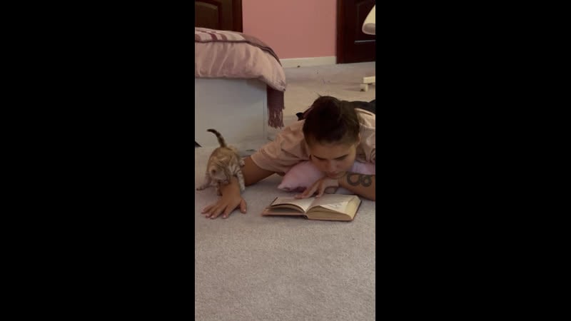 Катя голышева и ее котёнок 😍