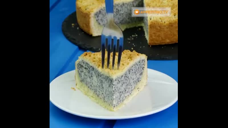 Немецкий маковый пирог с творогом