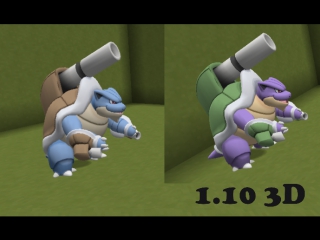 Pokepack hd 3d model and animation mega blastoise