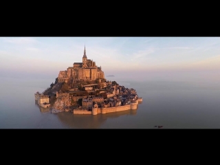 Mont saint michel from a drone