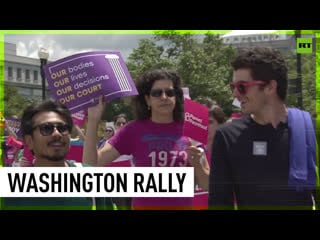 Protesters gather in washington on anniversary of landmark overturning of roe v wade decision