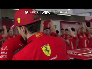 Leclerc getting back to the ferrari garage after putting that car into the top 5 in quali