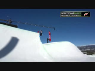 Queralt castellet third place run from womens modified pipe finals at 2018 dew tour