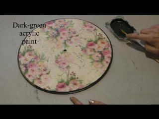 Decoupage lesson for beginners @39 shabby chic wall clock diy tutorial hd mp4