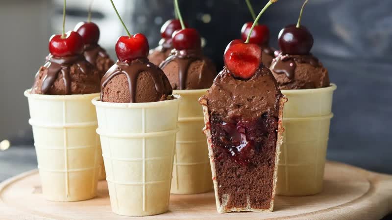 Шоколадные капкейки мороженое которое не тает! / наша группа во онтакте "торт рецепт vк"