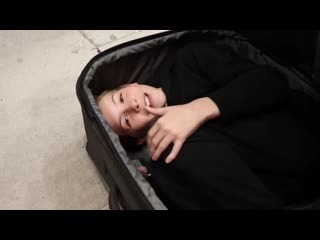 Sneaking into movies using suitcase!! (bloopers) | jacob tremblay