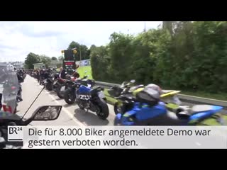 So geht widerstand 😍 trotz demoverbot motorradfahrer 🏍 sorgen für chaos in münchen 👍🏼👍🏼👍🏼