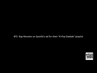 170321 rap monster advertisement for spotify 'k pop daebak' playlist