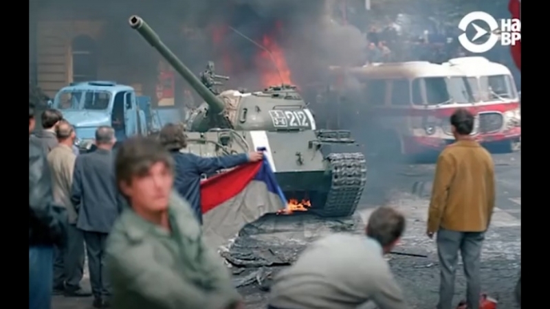 Уникальные кадры вторжения советских войск в прагу