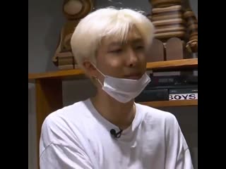 Namjoon getting all shy when he said he doesnt just make songs he rkive he also shops is just so endearing