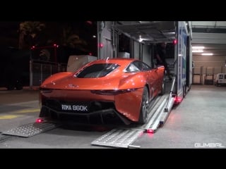 Jaguar c x75 'spectre 007' start up, revs, loading into truck!