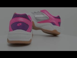 Кроссои бадминтонные женские lotto jumper vi w (s3904) white pink fluo