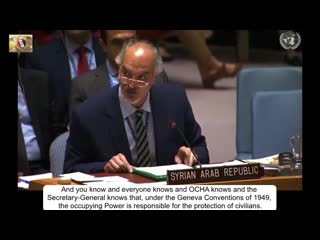 Syria's ambassador bashar jaafari at the unsc, 28 may 2019