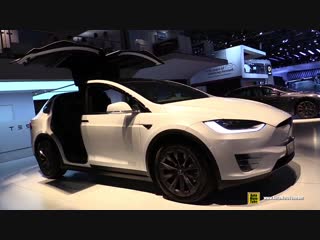 2019 tesla model x p100d exterior and interior walkaround 2018 paris motor show