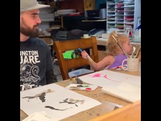 I’m paralyzed (c5) so i have to wear a splint that holds the paintbrush in my hand when i paint i’m painting with my niece (3),