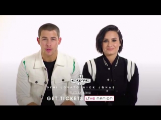 #hondacivictour featuring @ddlovato & @nickjonas future now