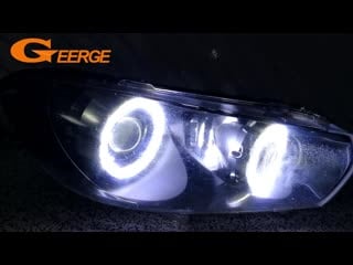 For volkswagen vw scirocco 2008 2013 xenon headlight excellent ultra bright illumination cob led angel eyes kit halo rings