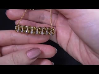 【ﾋﾞｰｽﾞｽﾃｯﾁ中級】ボタンカットガラスビーズで編むペンダントの作り方 how to make a pendant using faceted rondel