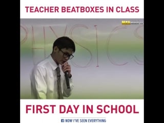 A physics teacher entertains a class of bored students with his amazing beatboxing skills!