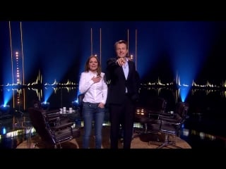 Geri halliwell, ricky gervais and fredrik skavlan recording a trailer