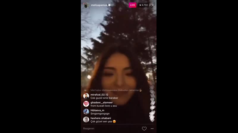 Melisa asli pamuk reads comments miss turkey instalive