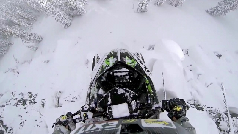 Snowmobile porn video – Gopro epic snowmobile drop