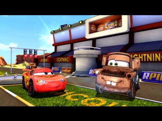 Disney pixar cars fast as lightning mcqueen vs mater