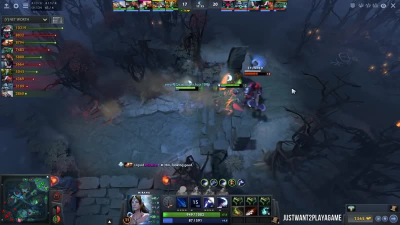 [justwant2playagame] miracle try hard juggernaut against mirana & grimstroke lich combo