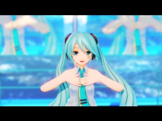 ☾☽ vocaloid вокалоид 【ｍｍｄ】つみ式初音ミクで元気よく「真夏のレターレインボー」 4k