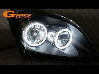 For opel astra h 2004 2005 2006 2007 pro facelift halogen headlight excellent ultra bright ccfl angel eyes kit halo rings