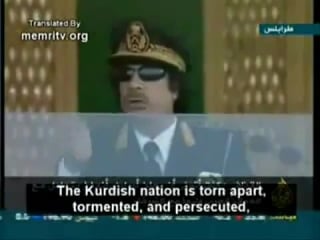 Muammar al gaddafi about kurds