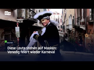 Diese leute stehen auf masken venedig feiert wieder karneval