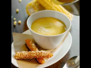 Things are heating up at @breadstreetkitchendubai check out their sweetcorn soup with habanero oil !!