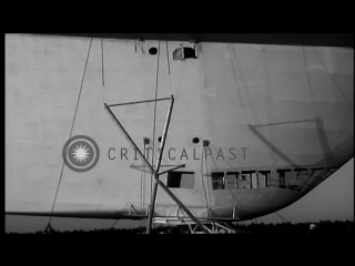 Uss akron (zrs 4) leaves the mooring mast and takes off from lakehurst, new jerse hd stock footage