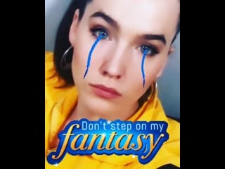 I have blue braids growing out of my eyeballs! create your own fantasy today by typing “sofi tukker” into the gif section in ig