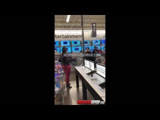All that mouth for nothing woman gets her face stomped out to sleep after starting a fight at walmart!