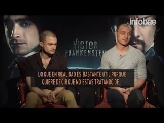 A solas con daniel radcliffe y james mcavoy por víctor frankenstein daniel radcliffe, x men teleshow