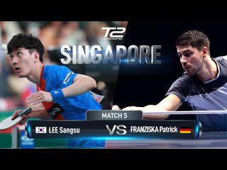 Lee sangsu vs patrick franziska | t2 diamond 2019 singapore (r16)