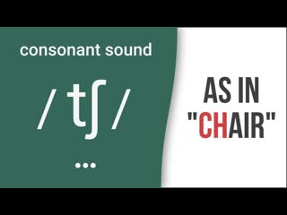 Consonant sound / tʃ / as in "chair" – american english pronunciation